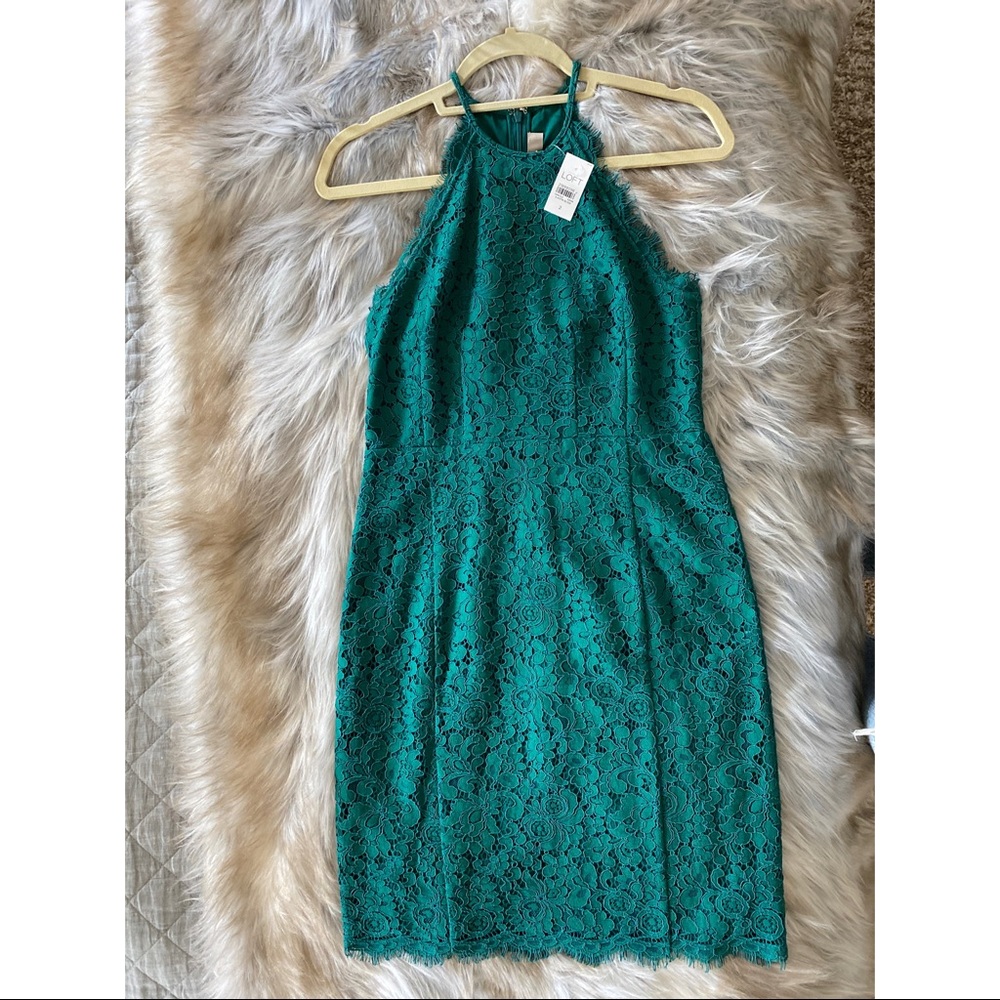 NWT Loft lace halter dress, size 2